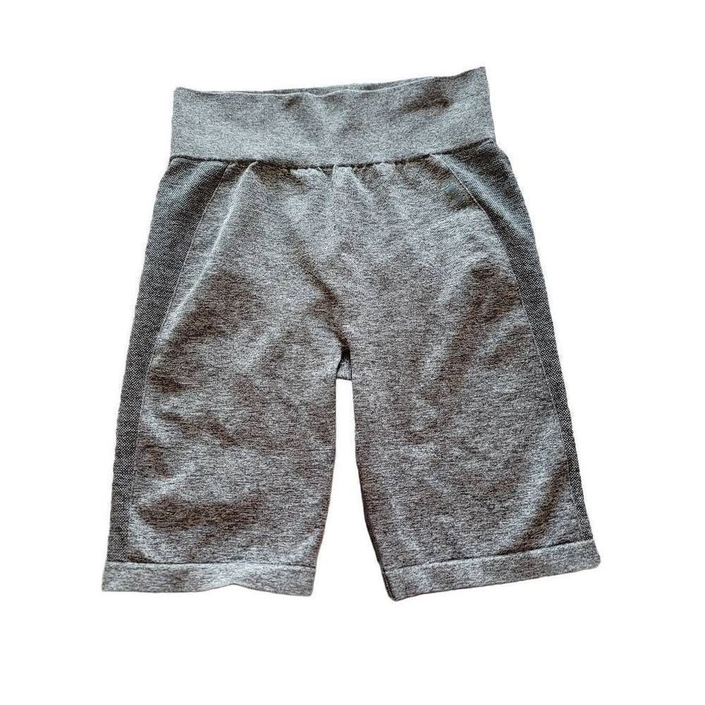 GYMSHARK womens Sz M gray blue high-waisted vital bike shorts